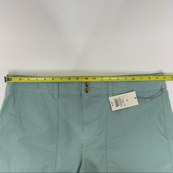 A New Day High Rise Mint Green Double Button Large Pocket Preppy Shorts Nwt - Picture 11 of 16
